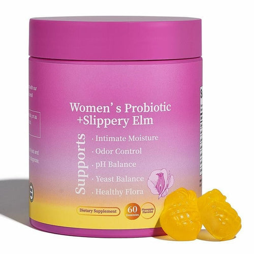 Women’s Probiotic + Slippery Elm Gummies for Enhanced Intimate Health