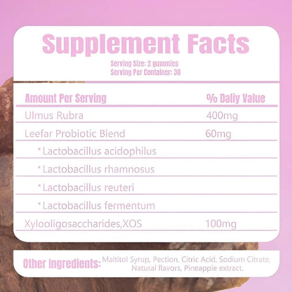 Women’s Probiotic + Slippery Elm Gummies for Enhanced Intimate Health